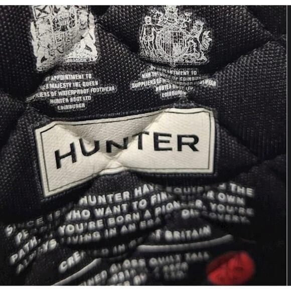 Hunter Refined Quilted Tall Black Rain Boots 6 - Picture 2 of 6